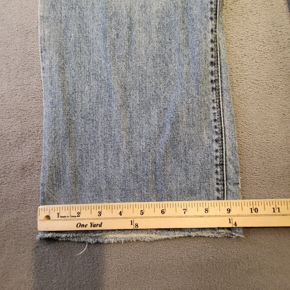 Buffalo David Bitton Mens 38x31 Ruffer Straight Stretch Blue Jeans Distressed - Picture 7 of 11